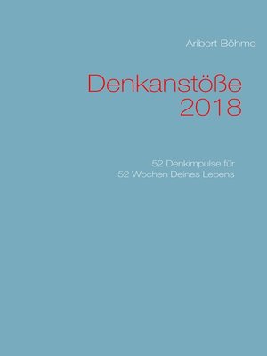 cover image of Denkanstöße 2018